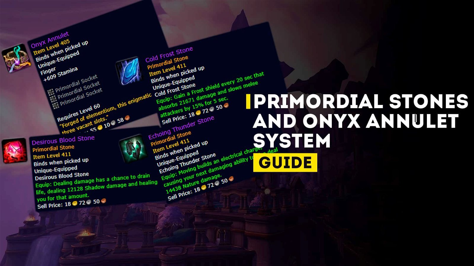 Primordial Stones And Onyx Annulet System Guide