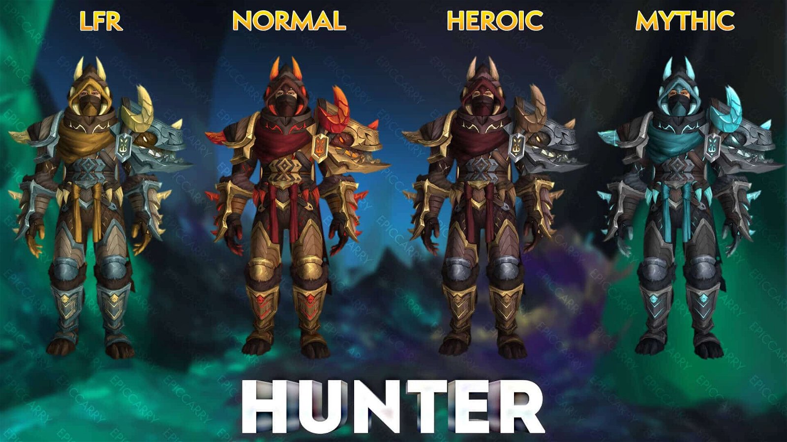 Aberrus, The Shadowed Crucible Tier Hunter Set