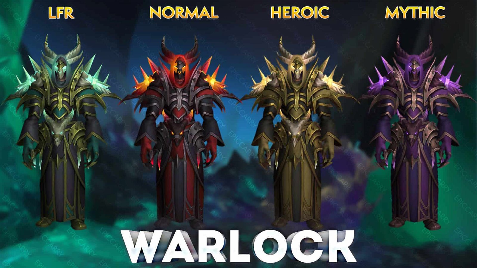 Aberrus, The Shadowed Crucible Tier Warlock Set