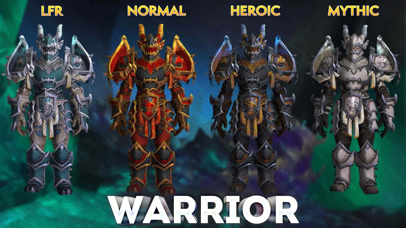 Aberrus, The Shadowed Crucible Tier Warrior Set